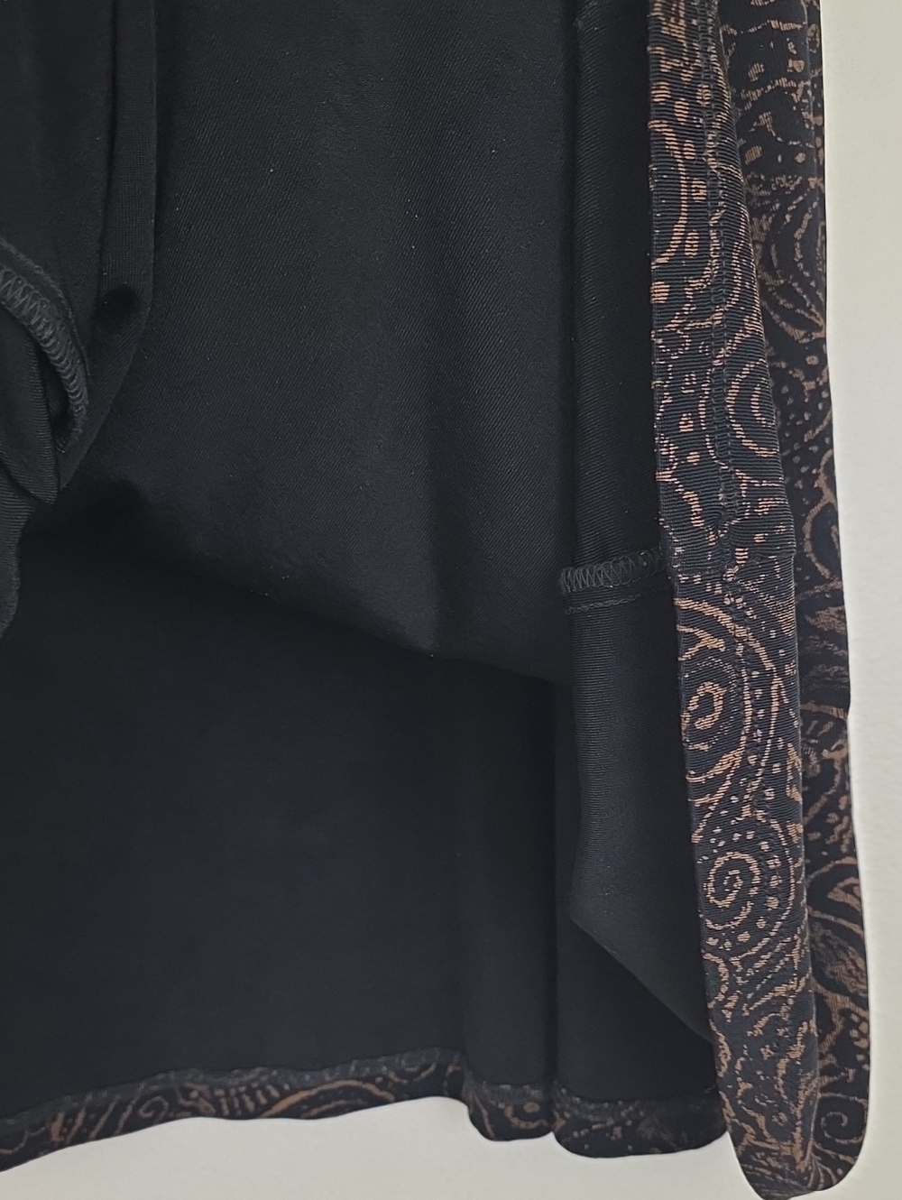 Coldwater Creek Artsy Black & Tan A-Line Stretchy Maxi Skirt XL - Picture 8 of 8
